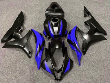 07-08 Matt Schwarzes & Blaues Design CBR600RR Motorrad Verkleidung