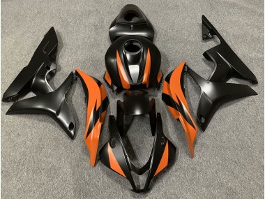 07-08 Matt Schwarzes & Orangefarbenes Design CBR600RR Motorrad Verkleidung