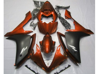 07-08 Orange Glänzend & Schwarz R1 Motorrad Verkleidung