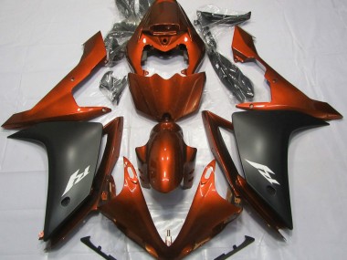 07-08 Orange Glänzend & Schwarz R1 Motorrad Verkleidung