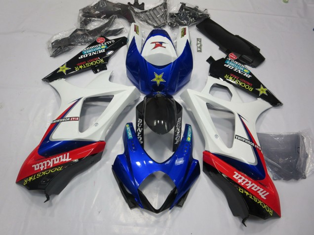 07-08 Weiß Rockstar GSXR 1000 Motorrad Verkleidung 07-08 Weiß Rockstar GSXR 1000 Motorrad Verkleidung