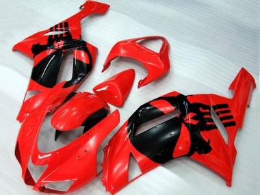07-08 Rot Totenkopf ZX6R Motorrad Verkleidung
