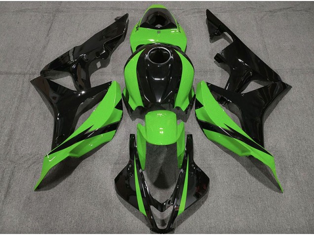 07-08 Schwarz Glänzend & Grün CBR600RR Motorrad Verkleidung 07-08 Schwarz Glänzend & Grün CBR600RR Motorrad Verkleidung
