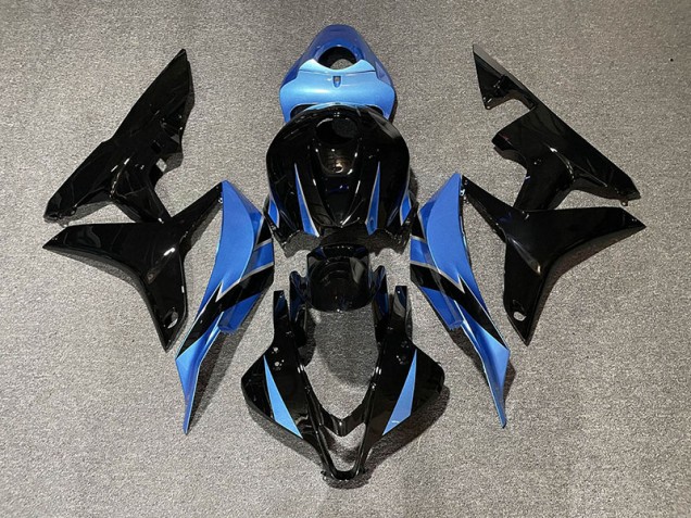 07-08 Schwarz Glänzend & Hellblau CBR600RR Motorrad Verkleidung 07-08 Schwarz Glänzend & Hellblau CBR600RR Motorrad Verkleidung
