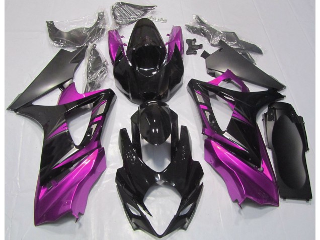 07-08 Schwarz Glänzend & Pink GSXR 1000 Motorrad Verkleidung
