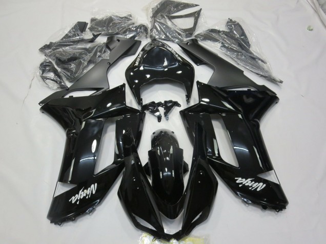 07-08 Schwarz Glänzend Weißer Aufkleber ZX6R Motorrad Verkleidung