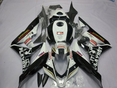 07-08 Schwarz & Weiß Playboy CBR600RR Motorrad Verkleidung