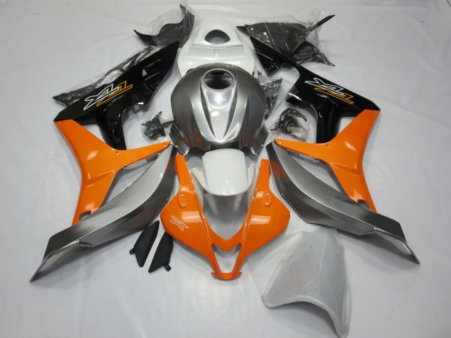 07-08 Silber Weiß & Orange CBR600RR Motorrad Verkleidung