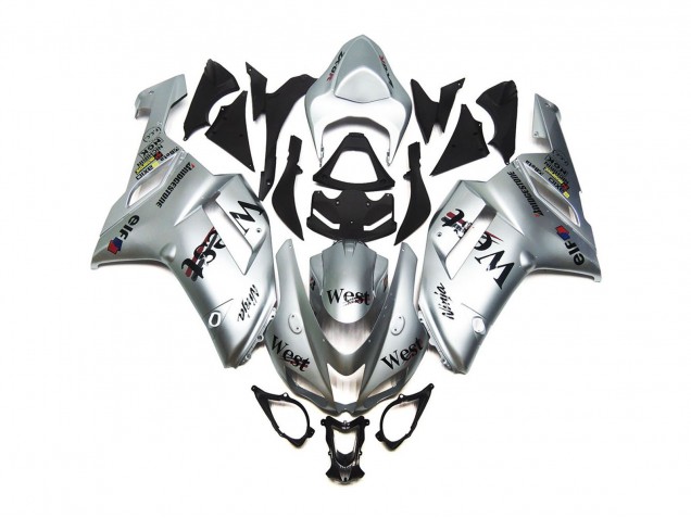 07-08 Silber West Glanz ZX6R Motorrad Verkleidung 07-08 Silber West Glanz ZX6R Motorrad Verkleidung