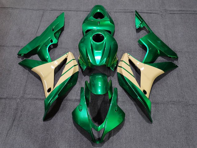 07-08 Smaragdgrün & Hellbraun CBR600RR Motorrad Verkleidung