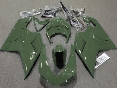 07-14 Armeegrün Glänzend Ducati 848 1098 1198 Motorrad Verkleidung