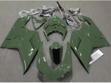 07-14 Armeegrün Glänzend Ducati 848 1098 1198 Motorrad Verkleidung