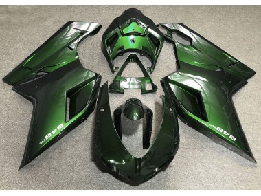 07-14 Dunkelgrün Ducati 848 1098 1198 Motorrad Verkleidung