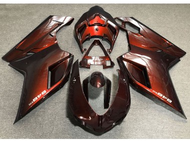 07-14 Dunkelorange Ducati 848 1098 1198 Motorrad Verkleidung