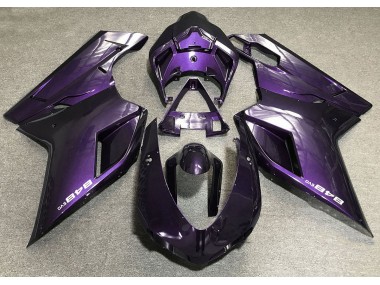 07-14 Dunkelviolett Ducati 848 1098 1198 Motorrad Verkleidung