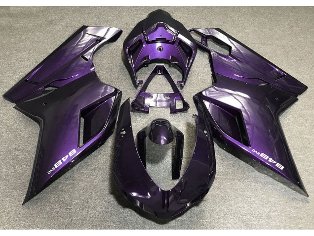 07-14 Dunkelviolett Ducati 848 1098 1198 Motorrad Verkleidung