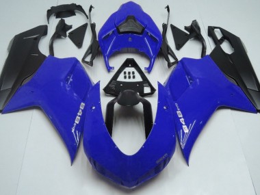 07-14 Glänzend Blau & Schwarz Ducati 848 1098 1198 Motorrad Verkleidung