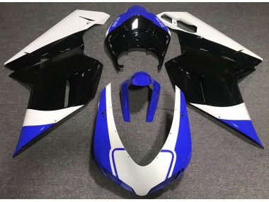07-14 Glänzend Blau Weiß & Schwarz Ducati 848 1098 1198 Motorrad Verkleidung