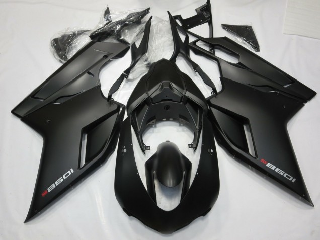 07-14 Matt Schwarz Mit Rot Ducati 848 1098 1198 Motorrad Verkleidung