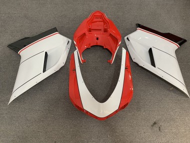 07-14 Rot Weiß Ducati 848 1098 1198 Motorrad Verkleidung