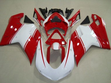 07-14 Rot-Weiße Anstecknadel Ducati 848 1098 1198 Motorrad Verkleidung