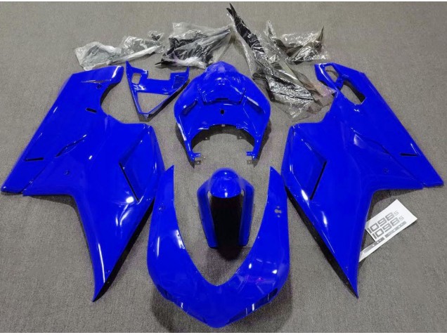 07-14 Schlichte Glänzend Blau Ducati 848 1098 1198 Motorrad Verkleidung