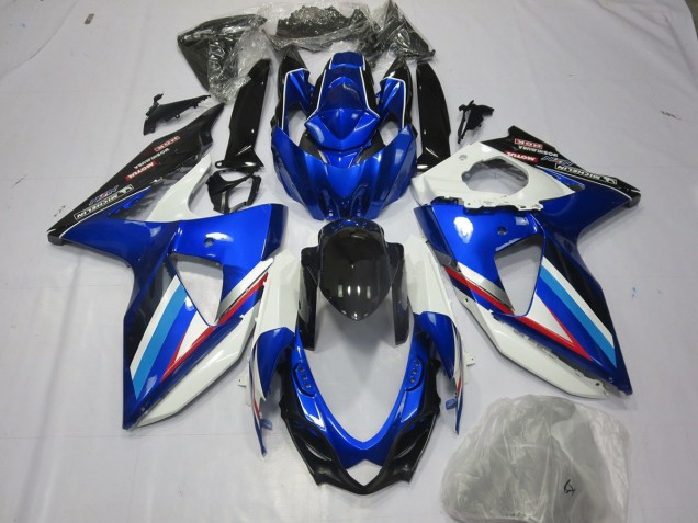 08-10 Blauweiß & Rot GSXR 600-750 Motorrad Verkleidung 08-10 Blauweiß & Rot GSXR 600-750 Motorrad Verkleidung