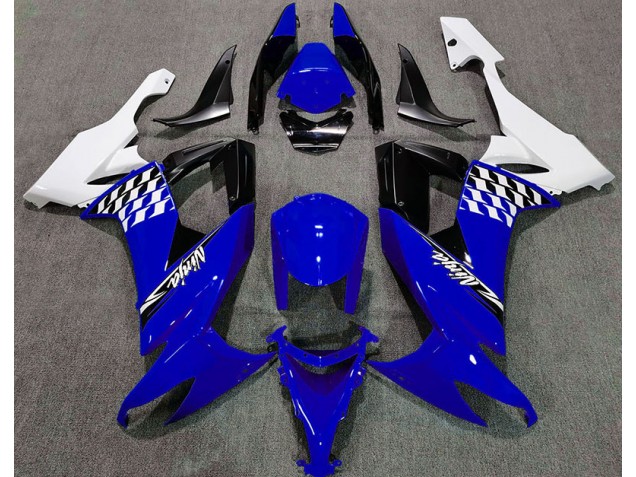 08-10 Glänzend Blau & Weiß ZX10R Motorrad Verkleidung 08-10 Glänzend Blau & Weiß ZX10R Motorrad Verkleidung