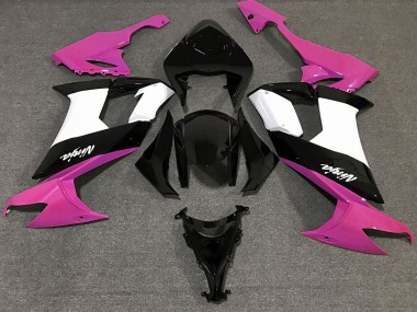 08-10 Glanzrosa Schwarz & Weiß ZX10R Motorrad Verkleidung