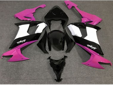 08-10 Glanzrosa Schwarz & Weiß ZX10R Motorrad Verkleidung