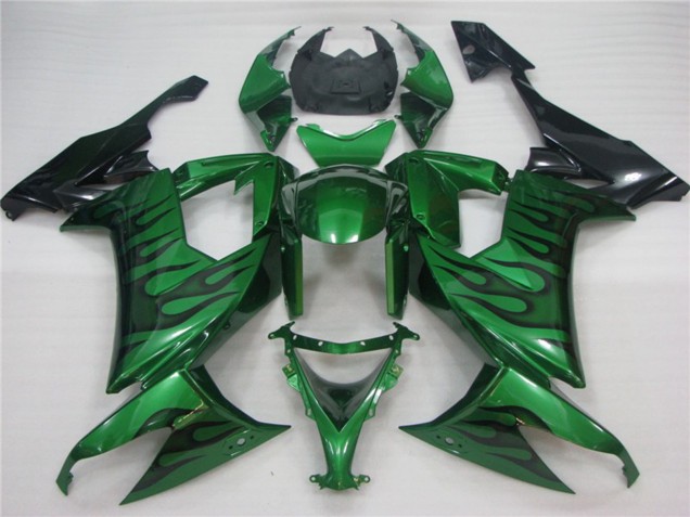 08-10 Grün Flamme ZX10R Motorrad Verkleidung 08-10 Grün Flamme ZX10R Motorrad Verkleidung