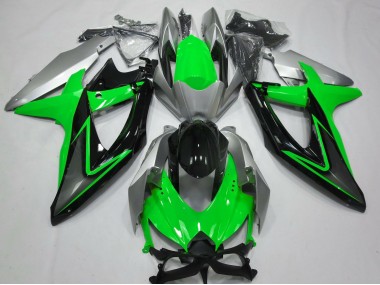 08-10 Grün & Silber GSXR 600-750 Motorrad Verkleidung