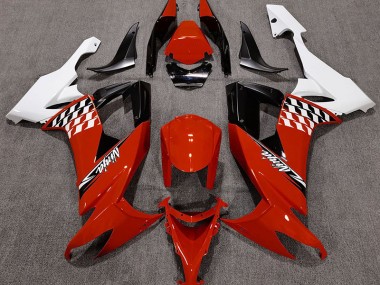 08-10 Rot Glänzend & Weiß ZX10R Motorrad Verkleidung