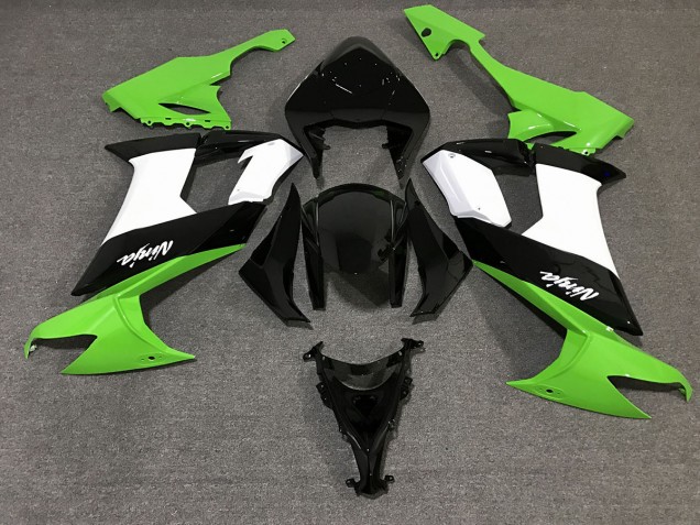 08-10 Schwarz Glänzend & Grün ZX10R Motorrad Verkleidung 08-10 Schwarz Glänzend & Grün ZX10R Motorrad Verkleidung