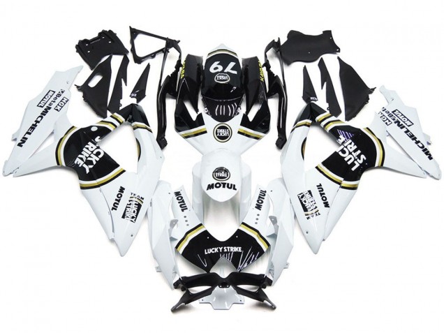 08-10 Schwarz Lucky Strike 79 GSXR 600-750 Motorrad Verkleidung