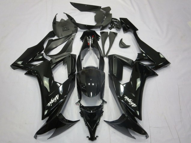 08-10 Schwarz Ninja ZX10R Motorrad Verkleidung