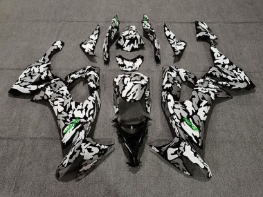08-10 Tarnung & Grünes Logo ZX10R Motorrad Verkleidung