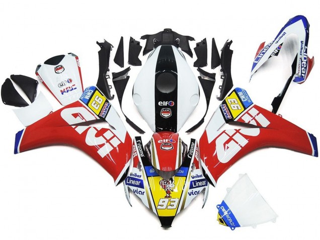 08-11 93 Nummer Weiß & Rot CBR1000RR Motorrad Verkleidung 08-11 93 Nummer Weiß & Rot CBR1000RR Motorrad Verkleidung