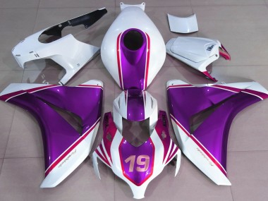 08-11 Glanz Lila & Weiß CBR1000RR Motorrad Verkleidung