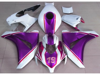 08-11 Glanz Lila & Weiß CBR1000RR Motorrad Verkleidung