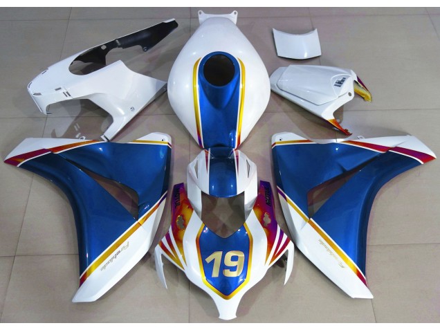 08-11 Glänzend Blau & Weiß CBR1000RR Motorrad Verkleidung