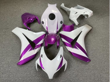 08-11 Glänzend Weiß & Lila Trimmen CBR1000RR Motorrad Verkleidung