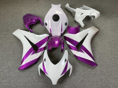 08-11 Glänzend Weiß & Lila Trimmen CBR1000RR Motorrad Verkleidung