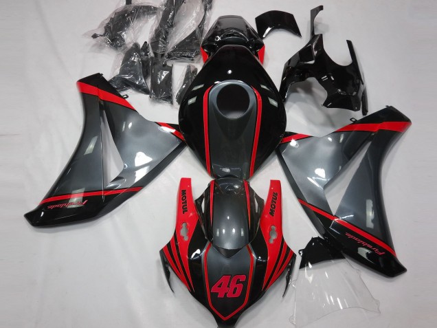 08-11 Grau Motul & Rot CBR1000RR Motorrad Verkleidung