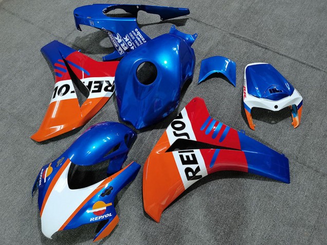 08-11 Perlblau Repsol Stil CBR1000RR Motorrad Verkleidung