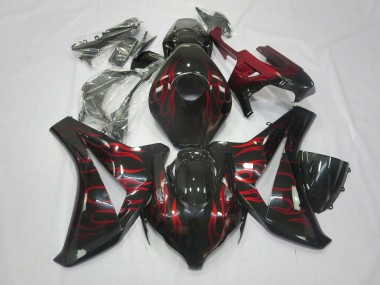08-11 Rot Flamme CBR1000RR Motorrad Verkleidung