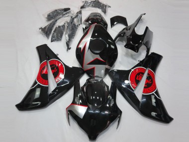 08-11 Schwarz Glänzend & Rot CBR1000RR Motorrad Verkleidung