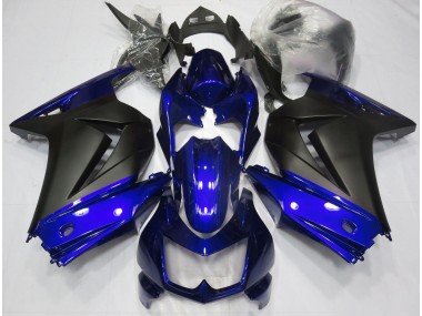 08-12 Blau & Matt Schwarz Ninja 250 Motorrad Verkleidung