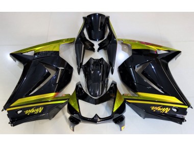 08-12 Glänzendes Schwarz & Gelb Ninja 250 Motorrad Verkleidung