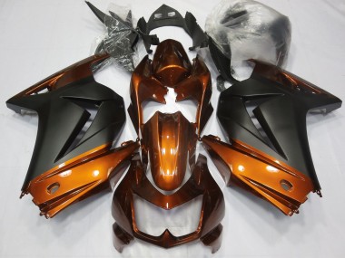 08-12 Orange & Matt Schwarz Ninja 250 Motorrad Verkleidung
